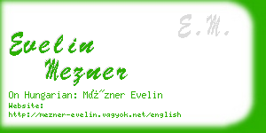 evelin mezner business card